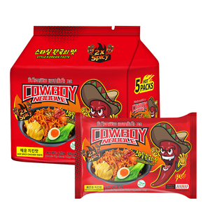 Paquet de 5 nouilles instantanées pour poulet, frites et chaud, <span class=keywords><strong>Ramyun</strong></span> Original coréen, épicées, Ramen - Product Image 5