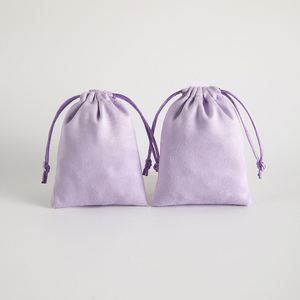 Sac à cordon en velours personnalisé, emballage en tissu recyclable pour cadeaux, sac à cordon élégant et durable - Product Image 6