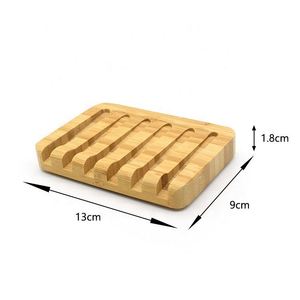 Wholesale Self Draining <b>Bamboo</b> Bath <b>Soap</b> Holder Bar <b>Soap</b> <b>Dish</b> for Shower - Product Image 2
