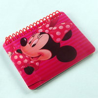Cahier Mickey personnalisé, joli carnet de notes rouge de agenda personnalisé, écologique avec impression doublée