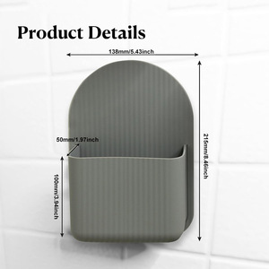 Silicone Waterproof Durable Shower Caddy and Toiletry <strong>Holder</strong> Stand with Toothbrush <strong>Holder</strong> and <strong>Bath</strong> <strong>Toys</strong> Organizer Bathroom Shelf - Product Image 6