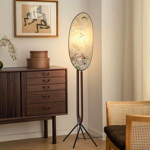 Fcmila Français Rétro Lampe De Table <span class=keywords><strong>Dynastie</strong></span> Song Chinois Antique Écran Lampadaire Avec E27 Base Led Lumière Design Minimaliste - Product Image 4