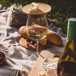 Wine Glass Charcuterie <b>Topper</b> Wooden Lid Coaster Reusable For Wine Serving - Product Image 3