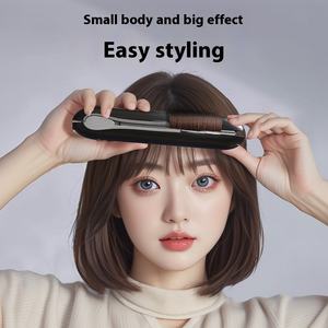 人気の2-in-1ポータブルミニコードレスストレートヘアアイロンカーリングアイロンあなたの家庭用LEDセラミック多目的 - Product Image 2