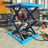 Table élévatrice à ciseaux fixe électrique en acier DAHUI pour le chargement et le déchargement du bétail, 2,5 m, 3 T, certifiée CE ISO, télécommande sécurisée