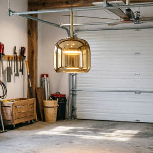 Lampadario <span class=keywords><strong>a</strong></span> LED in Ambra dal Design Moderno e Minimalista, Lampada <span class=keywords><strong>a</strong></span> <span class=keywords><strong>Sospensione</strong></span> in Vetro per Casa, Hotel, Camera da Letto, <span class=keywords><strong>Cucina</strong></span> e Bar - Product Image 4