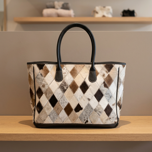 BS INTERNATIONAL Ladies Eco-Friendly Genuine Leather Clutches Handbags Waterproof Zipper Geometry Pattern Embroidery Daily - Product Image 2