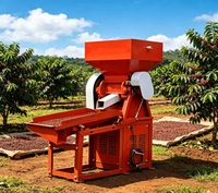 2,5 kW Hoge Vermogen Motor Koffiekersen Schiller Automatische Verse Koffievruchten Schilmachine Hoge Productiviteit Koolstofstaal