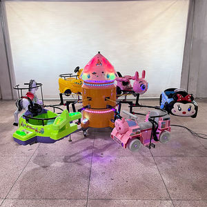Manège Rotatif Auto-Dirigé pour Enfants, Machine de Jeu de <span class=keywords><strong>Parc</strong></span> d'Attractions, Mini Carrousel Électrique Portable 6 Places pour Enfants - Product Image 3