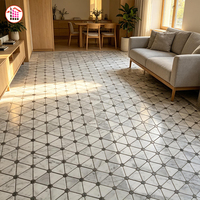 Mosaïque en marbre naturel blanc et gris pour sol de salon et décoration murale intérieure