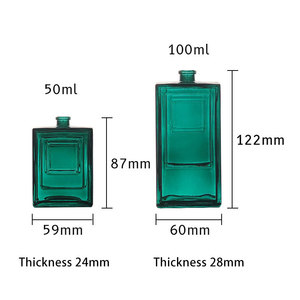 Stocks d'usine prix bon marché bouteilles de parfum 50ml 100 ml bouteille de parfum avec couvercles en or argent - Product Image 5