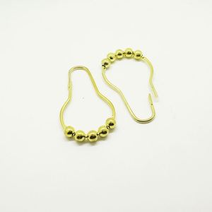 YIWANG vente en gros anneau de rideau de douche en forme de pied en métal doré pour fenêtre - Product Image 2