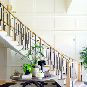 Phụ kiện lan can cầu thang sắt Ace, thiết kế lan can cầu thang bằng sắt, ảnh lan can sắt rèn trong nhà hình oval - Product Image 3