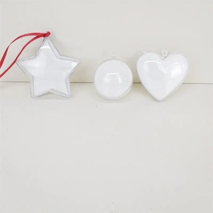 ลูกบอลพลาสติกสีใสรูปหัวใจสำหรับตกแต่งต้นคริสต์มาส - Product Image 5