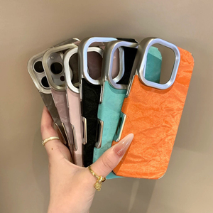 Nouvelle Arrivée Coques de Téléphone à Texture Montagne enneigée pour iPhone 17 16 15 Pro Max avec Cadre Électroplaqué à Grand Trou et Protection Renforcée - Product Image 3