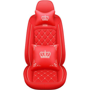Housses de siège de <span class=keywords><strong>voiture</strong></span> en cuir PU 5 places ensemble complet coussin de siège <span class=keywords><strong>avant</strong></span> arrière de luxe universel <span class=keywords><strong>Protection</strong></span> anti-rayures - Product Image 1