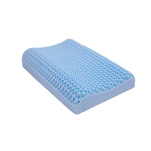 Klaar voor verzending geventileerd <span class=keywords><strong>gel</strong></span>-versnipperd pluche kussen golfvormig effen patroon nekondersteuning modern design op maat gemaakte logo kussensloop - Product Image 1