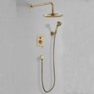 Testa <span class=keywords><strong>doccia</strong></span> Vintage nascosta in ottone incastonato nella parete Set da bagno prefabbricato valvola di miscelazione domestica - Product Image 1