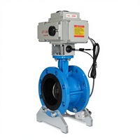 Vanne papillon à bride électrique DN50 2 pouces, type Wafer, en acier inoxydable SS304, avec joint rigide, 220V AC
