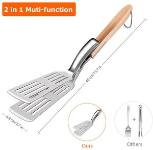 Double Sided Spatula <strong>Tongs</strong> 2 in 1 SAGAFORM Food Clip Flipping <strong>Tongs</strong> for Barbecue