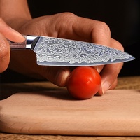 Lames de couteau en gros, acier damas VG10, lame de couteau à éplucher en acier damas