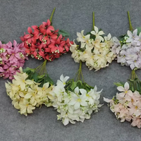 Bouquet de lys en soie à 9 têtes fait main - Fleurs artificielles hautement réalistes, parfumées, au toucher naturel, antibactériennes et longue durée pour