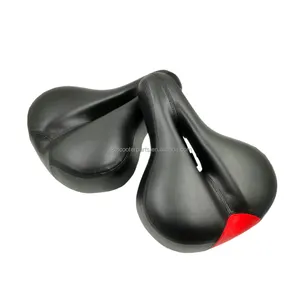 Holle Ademende Fietszadel Rood Zwart Mtb Racefiets Zadel Schok Absorberen Comfortabele Big Butt Bike Seat