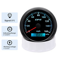 Compteur de vitesse universel pour camion, moto et tracteur 85 mm GPS 160 MPH avec jauge rétroéclairée marine