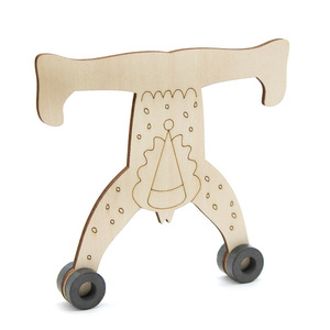 Figura acrobática de madera, Kit de bricolaje, juguete educativo de ciencia con control manual para niños de 4 a 6 años, forma de dibujos animados, educativo Unisex - Product Image 2