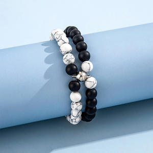 Bracelets de perles magnétiques en pierre naturelle pour les couples Attraction <span class=keywords><strong>Distance</strong></span> Relation pour les cadeaux de fête de mariage pour petit ami - Product Image 2
