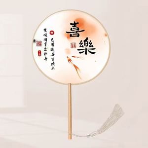 Abanico de Mano Portátil de Bambú con Diseño de Ángel Pintado, 21 cm de Diámetro, Personalizable para Regalos Empresariales, Brinda Comodidad y Estilo - Product Image 2