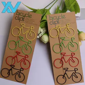 Competitive price custom special paperclip vehicle design bookmark bicycle shape bike paper clip