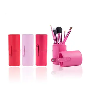 Pu Lederen Make-Up Borstel Case Cilinder Make-Up Borstel Houder Gebruik Voor Make-Up Borstel Set Schoonheid Gereedschap
