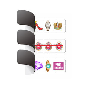 Top qualité 3 fenêtres tirer onglets billets bijoux motif impression numérique papier couché tirer onglets - Product Image 3