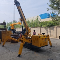 Grue araignée télécommandée de 7 tonnes avec flèche longue portée pour les projets de construction