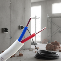 Massives Kupfer BVVB Stromkabel 6 10 16 18 AWG 0,75 1,5 2,5mm 300V 500V PVC-Isoliert Flach 100m für Haus- und Gebäudegebrauch