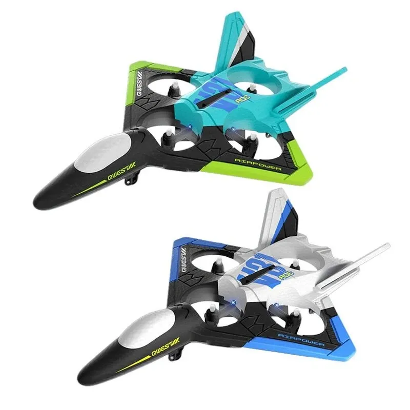 Nuovo 2.4G modalità Multiple sensore di gravità verticale V31 motori elettrici potenti aliante in schiuma aereo da combattimento Jet Quadcopter Rc aereo