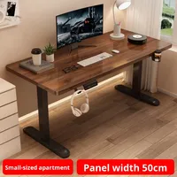 Support de bureau électrique réglable en hauteur, cadre de bureau assis-debout automatique, double moteur, robuste, idéal pour le travail en position debout