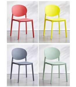 Sillas de Comedor Apilables de Plástico PP Coloridas de Estilo Nórdico Moderno para Cafetería y Restaurante - Product Image 4