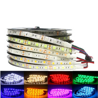 Ruban LED flexible de haute qualité 5050 RVB étanche 60LEDs/m 5 m/lot 12V avec options blanc chaud/froid et multicolore