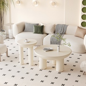 Salotto multifunzionale piccolo tavolo rotondo bianco in legno tavolino da caffè <span class=keywords><strong>due</strong></span> pezzi combinazione <span class=keywords><strong>Set</strong></span> - Product Image 1