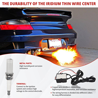 Kit Penyembur Api Knalpot Mobil Universal Dual Flame Thrower dengan 2 Busi Modul Pengapian Tombol Tekan Kabel Harness
