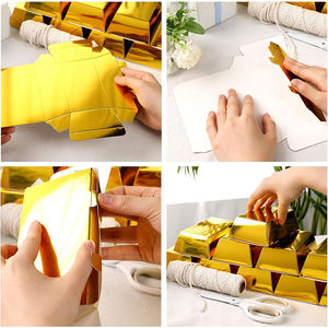 Y710, venta al por mayor, caja de regalo de ladrillo dorado, caja de barra de Chocolate para chocolates, monedas, decoración temática de <span class=keywords><strong>Casino</strong></span>, contenedor de golosinas - Product Image 6