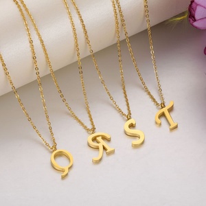 New <b>Initials</b> Gold Plated Stainless Steel Fashion Letter R Charm <b>Pendant</b> Jewelry - Product Image 3