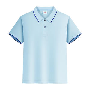 Vente d'usine en Chine, chemise polo pour enfants, 60% coton, 40% fibre, logo personnalisé, 200 grammes, t-shirt polo pour enfants - Product Image 4