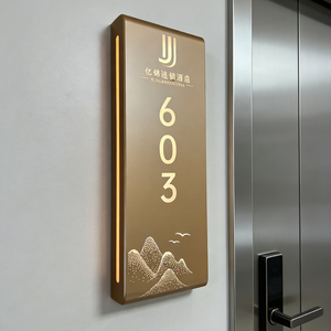 Custom Hotel Apartment <strong>Door</strong> Sign Acrylic <strong>Name</strong> <strong>Plate</strong> Waterproof Mounted Modern Signage for Rooms - Product Image 1