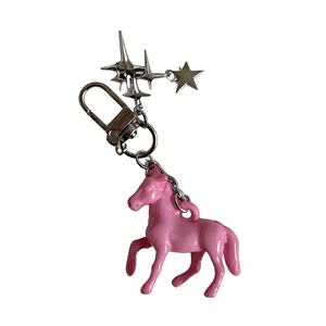 Porte-clés cheval 3D réaliste en acrylique, breloque étoile, Pentacle du sceau de <span class=keywords><strong>Salomon</strong></span>, porte-clés poney, breloque de sac pour <span class=keywords><strong>femme</strong></span>, accessoires bijoux Y2K - Product Image 2