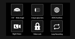 ADAS Kamera DVR Mobil, Kamera HD Perekam Mengemudi Lensa Tunggal Tersembunyi Usb Perekam Android Layar Besar Navigasi Mobil Perekam Berkendara - Product Image 2