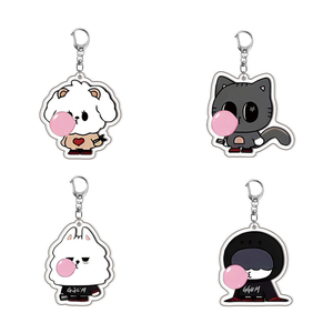 Llavero de acrílico de la serie Idol Image de Spot Wholesale con imágenes de Soobin (Y), Eonjun Beo (M) y Kyu, colgante animado y lindo, recuerdo. - Product Image 1