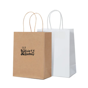 Recycled Free Sample Wholesale Kraft Takeaway <b>Paper</b> Packaging <b>Gift</b> Shopping <b>Bags</b> Flat Handle <b>Paper</b> Shopping <b>Bag</b> for Food Clothes - Product Image 2